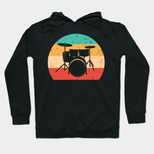 vintage sunset drums lover drummers Hoodie